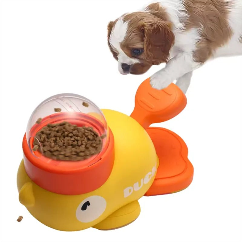 Little yellow duck pet leaking device pet interactive toys educational training device pet feeding device toys