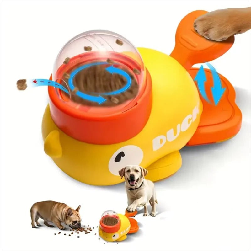 Little yellow duck pet leaking device pet interactive toys educational training device pet feeding device toys