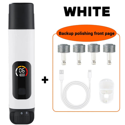Electric pet nail polisher 6-speed dog nail polisher silent cat nail clipper LED dual light dog LCD color screen | Welvett