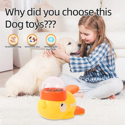 Little yellow duck pet leaking device pet interactive toys educational training device pet feeding device toys