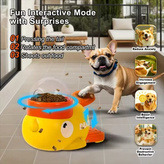 Little yellow duck pet leaking device pet interactive toys educational training device pet feeding device toys