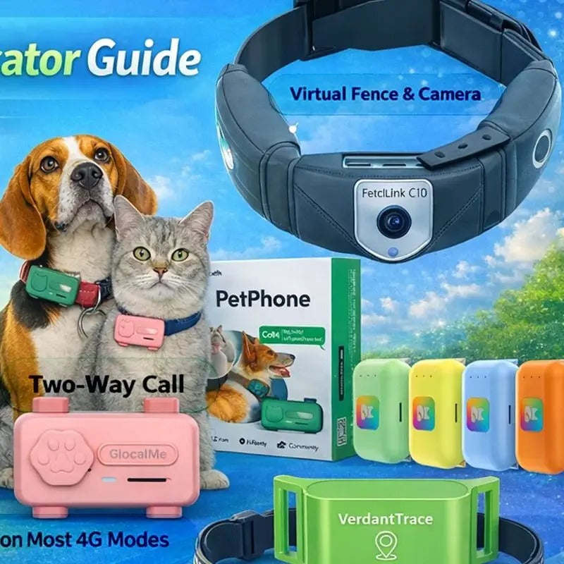4G Pet GPS Tracker Smart Wearable Collar for Dogs Cats Real-Time GPS Wi-Fi Location Tracking IP67 Waterproof | Welvett
