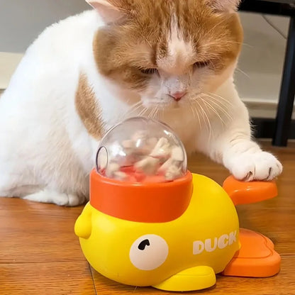 Little yellow duck pet leaking device pet interactive toys educational training device pet feeding device toys
