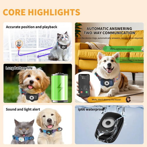 4G Dog GPS Tracker Smart Collar for Pets Dogs Cats No monthly fee No subscription No Hidden Fees Anti-Lost Alarm | Welvett